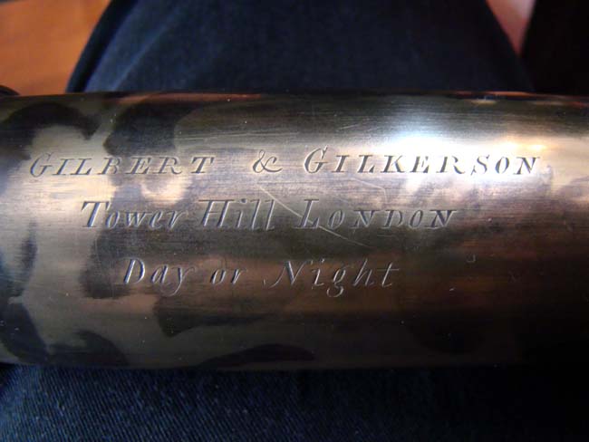 A late 18th century single-draw mahogany barreled telescope by Gilbert & Gilkerson circa 1795 — image 2